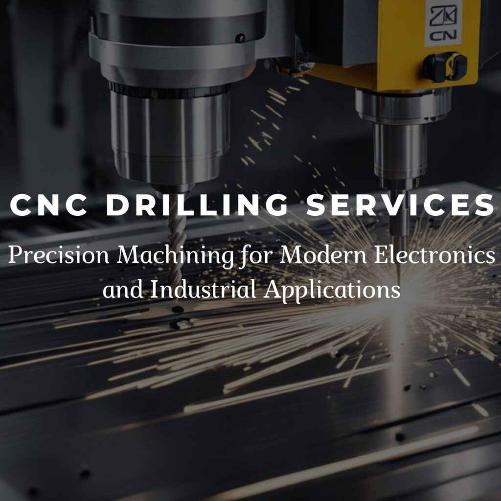 Advanced CNC drilling machine performing precision metal machining with automated drilling and milling for industrial and electronic manufacturing.