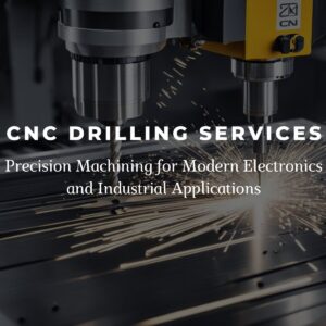Advanced CNC drilling machine performing precision metal machining with automated drilling and milling for industrial and electronic manufacturing.